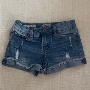 LUCKY BRAND Distressed Blue Jean Shorts
